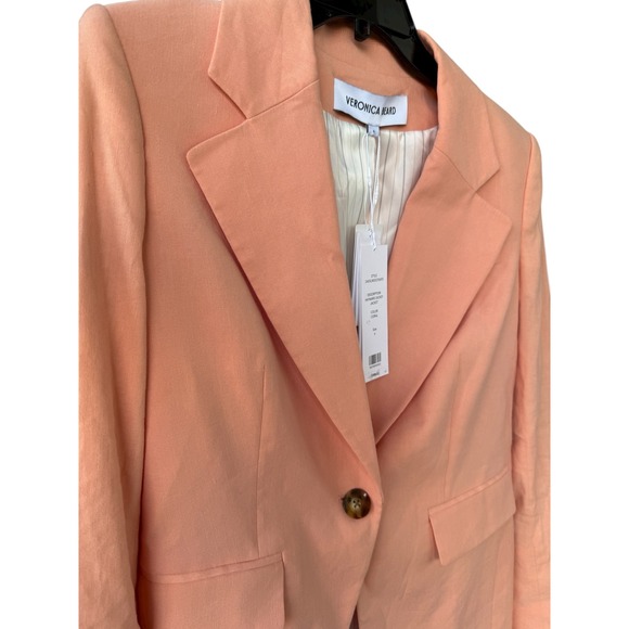 Veronica Beard Hayward Linen Blend Dickey‎ Jacket in pink Size 6 NWT - Picture 7 of 9